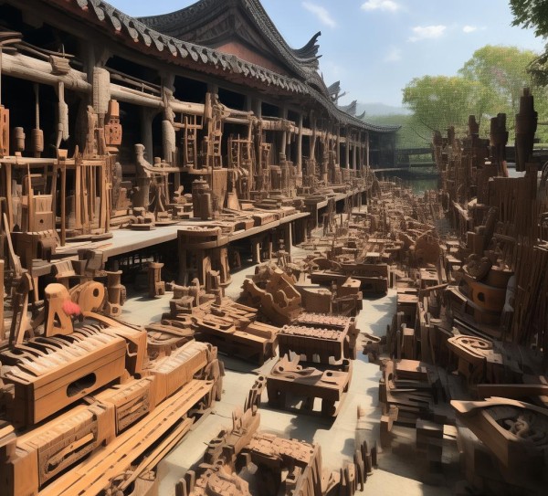 古代木工机械设备的全貌